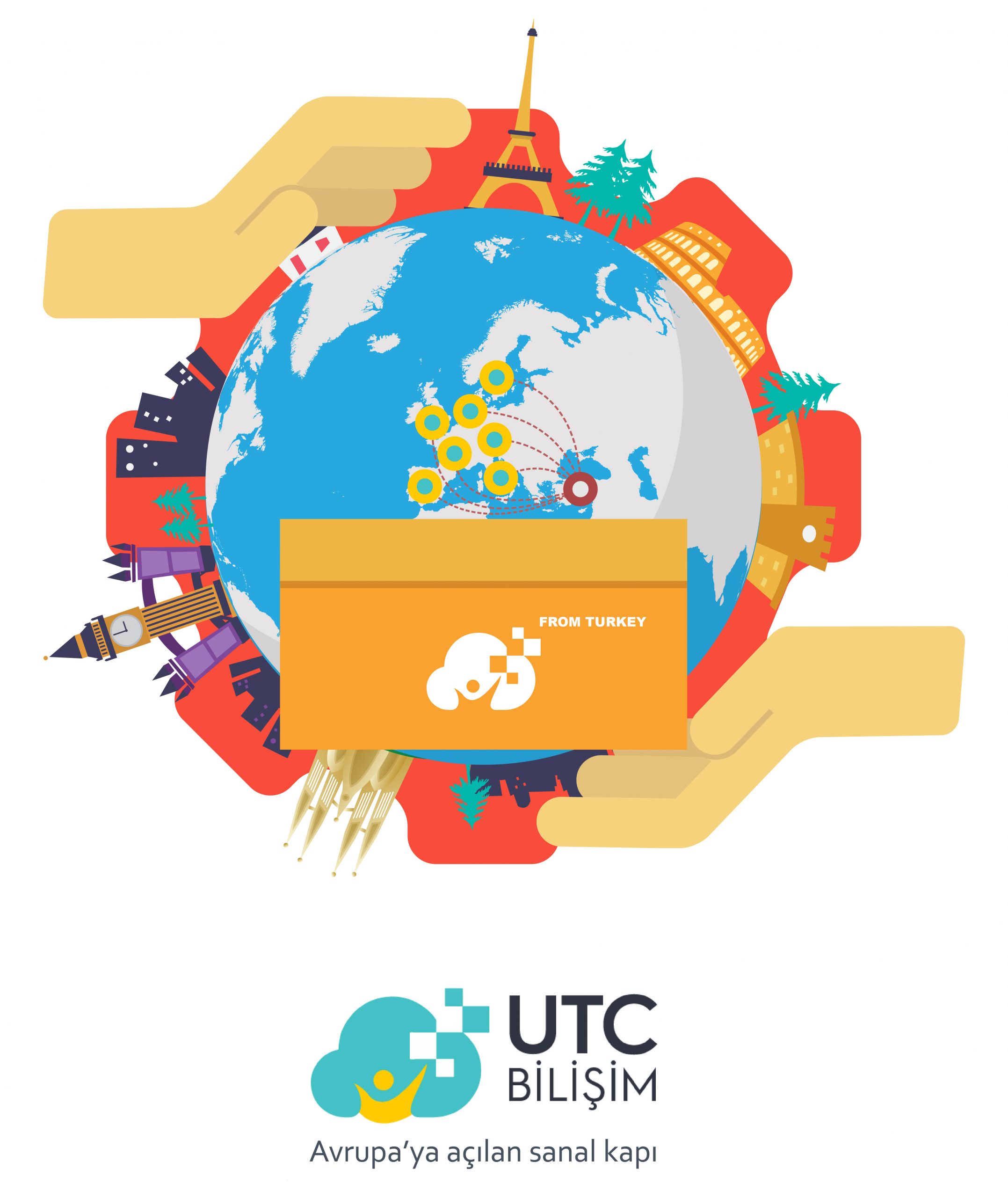 UTC Bilişim'in dijital satış konsepti, e-ticaret, sanal alışveriş.